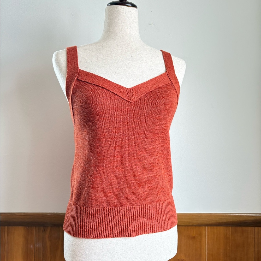 Banana republic rust ramie tank top